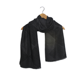 GRAPHITE TRIANGLE MAZE WOOL SCARF